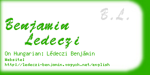 benjamin ledeczi business card
