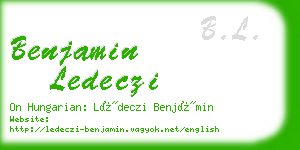 benjamin ledeczi business card